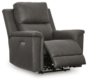 Bleckley - Power Recliner With Adjustable Headrest #darkgray
