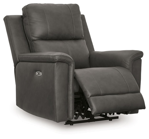 Bleckley - Power Recliner With Adjustable Headrest #darkgray