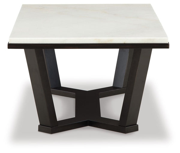 Fostead - Mesa de centro rectangular - Blanco / Espresso
