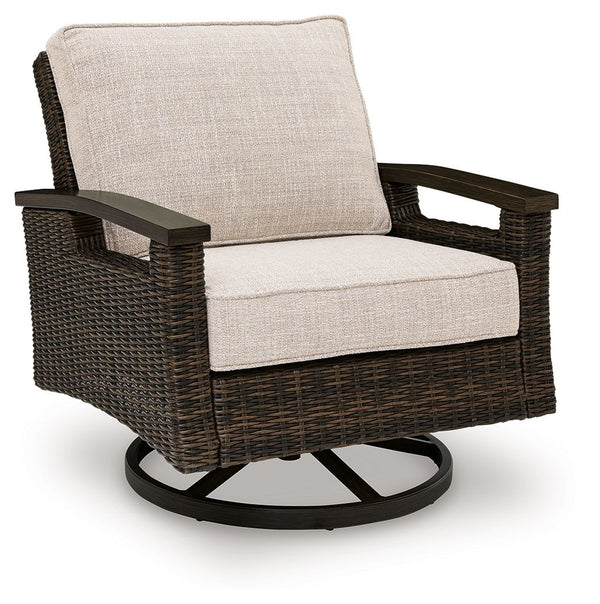 Monterey Point - Sillón giratorio (juego de 2) - Marrón oscuro