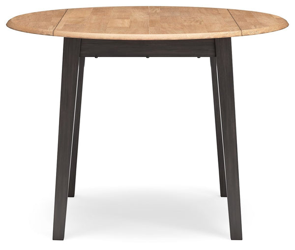 Gesthaven - Round Dining Room Drop Leaf Table #darkbrown