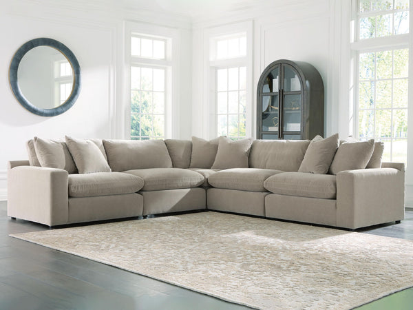 Maxton Heights - Sectional #beige #5pc.sectional