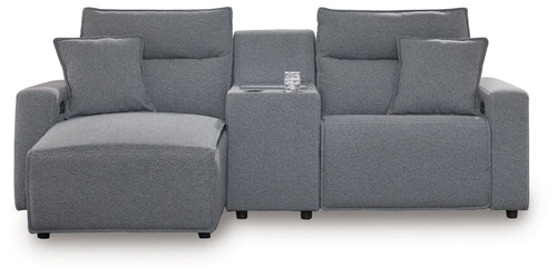 Modmax II - 3 Piece Reclining Sectional #darkgray #3pc.powerrecliningsectionalwithlafpressbackpowerchaiseandconsole