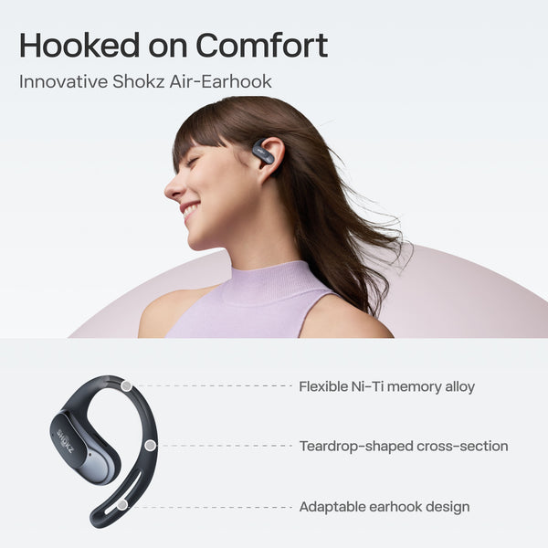 Shokz - OpenFit Air Open-Ear True Wireless Earbuds - Black