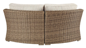 Beachcroft - Silla esquinera curva con cojín - Beige