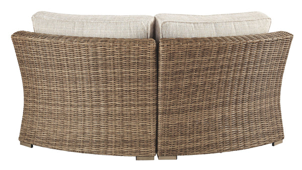 Beachcroft - Silla esquinera curva con cojín - Beige