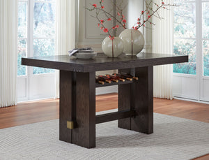 Burkhaus - Rectangular Dining Room Counter Table - Dark Brown