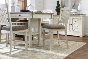 Bolanburg - Rectangular Counter Table Set #8pc.table,6barstools,server|5pc.table,4barstools