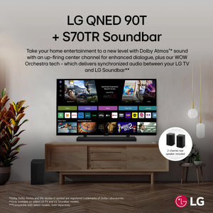LG - 5.1.1-Channel S70TR Home Theater Soundbar with Wireless Subwoofer and Rear Speakers, Dolby Atmos, WOW Orchestra - Black