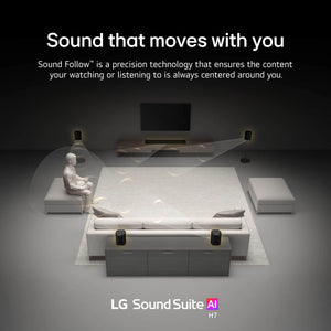 LG - Sound Suite H7 Soundbar with Dolby Atmos FlexConnect - Black