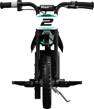 Razor - MX125 Dirt Rocket eBike for Kids w/ 5.3 Miles Max Operating Range and 8 mph Max Speed - Teal/Black