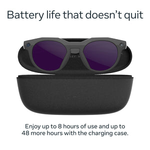 Oakley Meta - HSTN glasses - with Meta AI, Audio, Photo, Video Compatibility - Clear to Amethyst Transitions Lenses - Black