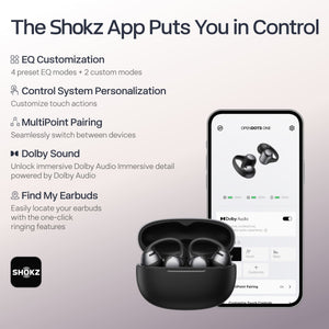Shokz - OpenDots ONE Open-Ear Clip-On True Wireless Bluetooth Earbuds - Black