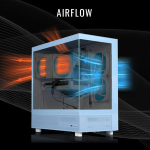 Thermaltake - LCGS View i1458H-270 Gaming Desktop Intel Core i5-14400F 2025 - 16GB DDR5 Intel Arc B580, 1TB NVMe M.2 - Light Blue