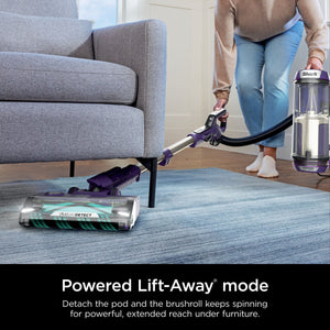 Shark - PowerDetect Upright Vacuum with DuoClean Detect Technology, Self-Cleaning Brushroll, and XL Dustcup - Eggplant