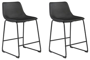 Centiar - Upholstered Barstool (Set of 2) #black #19''wx22''dx35''h