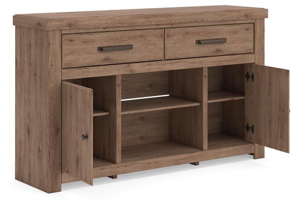 Garistyn - LG TV Stand With Fireplace Option #62"wx17"dx37"h