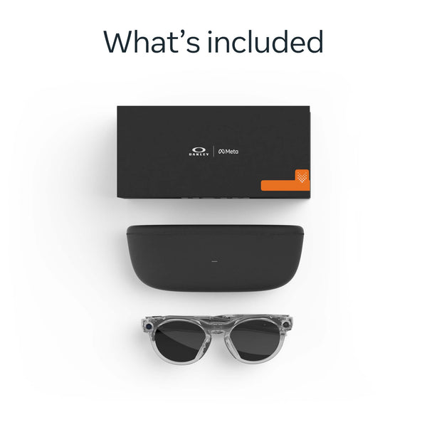 Oakley Meta - HSTN glasses - with Meta AI, Audio, Photo, Video Compatibility - to Grey Transitions Lenses - Clear