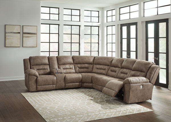 Ravenel - 4 Piece Reclining Sectional #4pc.powerrecliningsectionalwithleftarmfacingpowerrecliningloveseatwithconsole