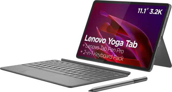 Lenovo - Yoga Tab - 11.1" 3.2K Tablet - 12GB RAM - 256GB UFS - with Keyboard + Pen - Luna Grey