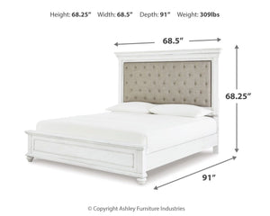 Kanwyn - Upholstered Panel Bed #queen #none