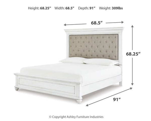 Kanwyn - Upholstered Panel Bed #queen #none
