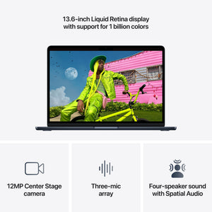 Apple - MacBook Air 13-inch Laptop - M5 chip with 10-core CPU and 8-core GPU - 16GB Memory - 512GB SSD - Midnight