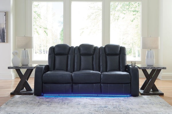 Fyne-dyme - Power Reclining Sofa With Adj Headrest #blue