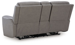 5Z-Comfort - Relaxation - Power Reclining Loveseat with Console / Adj Headrest #gray