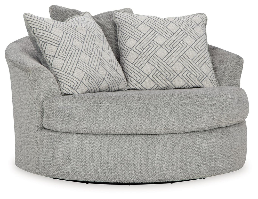 Casselbury - Sillón giratorio decorativo grande - Cement