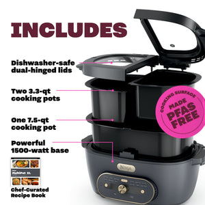 Ninja - MultiPot XL 12-in-1 DualZone Multicooker - Cyberspace