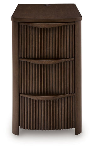 Camdill - Chair Side End Table #darkbrown