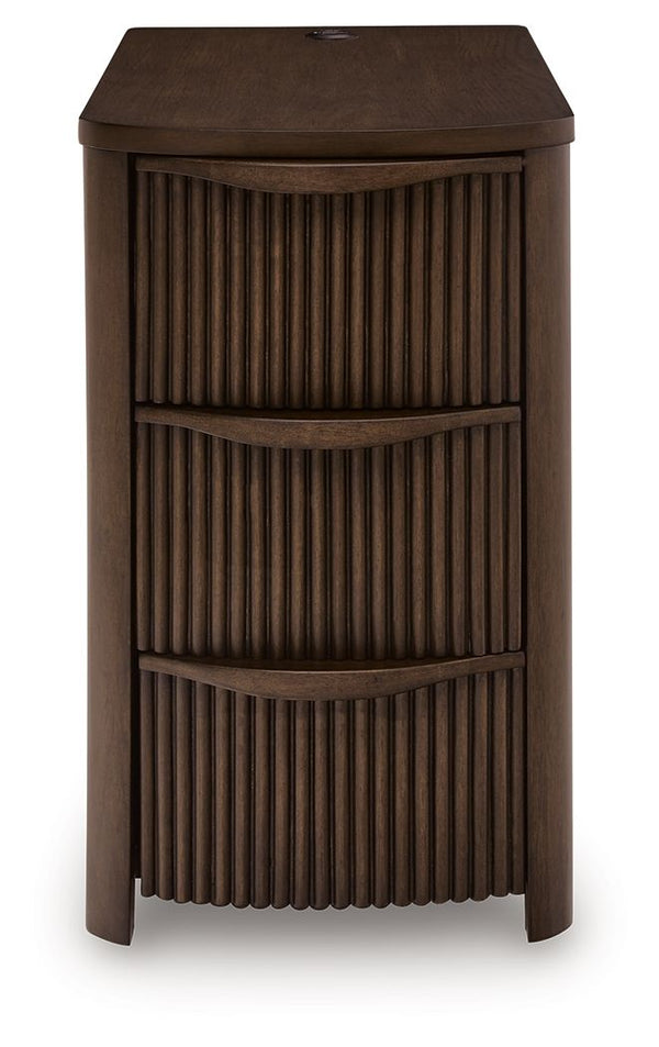 Camdill - Chair Side End Table #darkbrown
