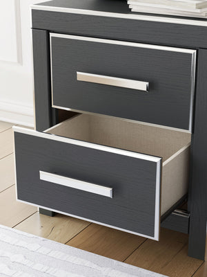 Zuraleus - Two Drawer Night Stand #black