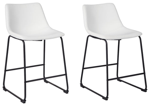 Centiar - Upholstered Barstool (Set of 2) #white #19''wx22''dx35''h