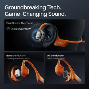 Shokz - OpenRun Pro 2 Mini Wireless Bone Conduction Open-Ear Bluetooth Sports Headphones - Orange