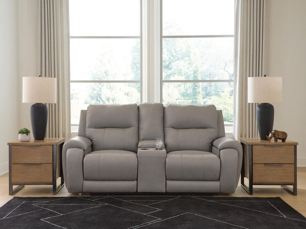 Real Moments - Sofá biplaza reclinable eléctrico con asientos de audio - Ceniza