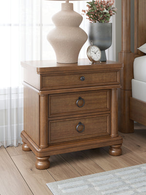 Rowlenstown - Three Drawer Night Stand #lightbrown