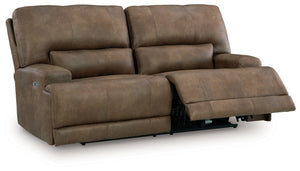 Sofá reclinable eléctrico de 2 plazas Beckley Place con reposacabezas ajustable - Earth