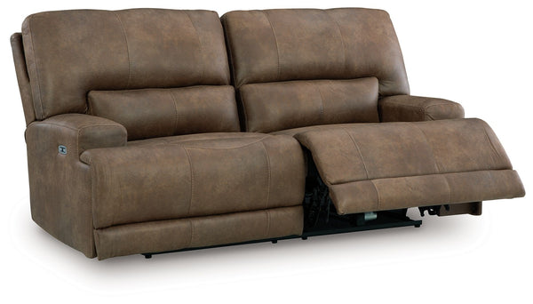 Sofá reclinable eléctrico de 2 plazas Beckley Place con reposacabezas ajustable - Earth