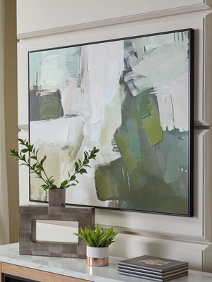 Vinick - Arte de pared - Verde / Gris / Blanco