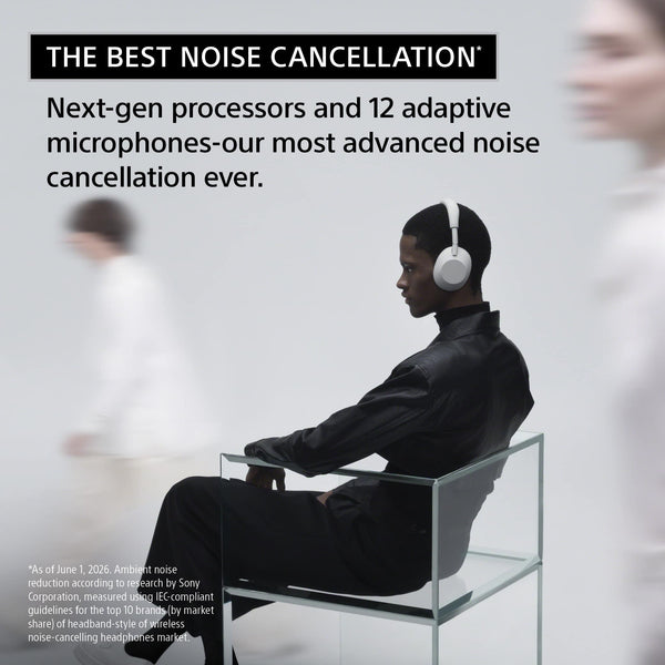 Sony - WH-1000XM6- Best Wireless Noise Cancelling Headphones - Black