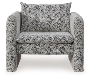 Kenbell - Sillón decorativo - Negro / Blanco