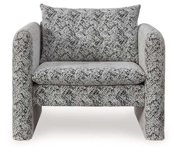 Kenbell - Sillón decorativo - Negro / Blanco