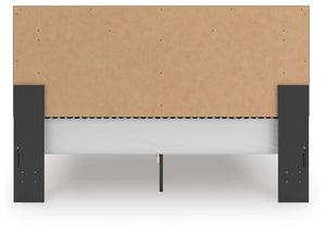 Zuraleus - Upholstered Panel Platform Bed With Roll Slats #black #king
