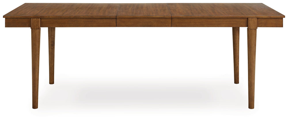 Lyncott - Mesa de comedor rectangular extensible - Marrón