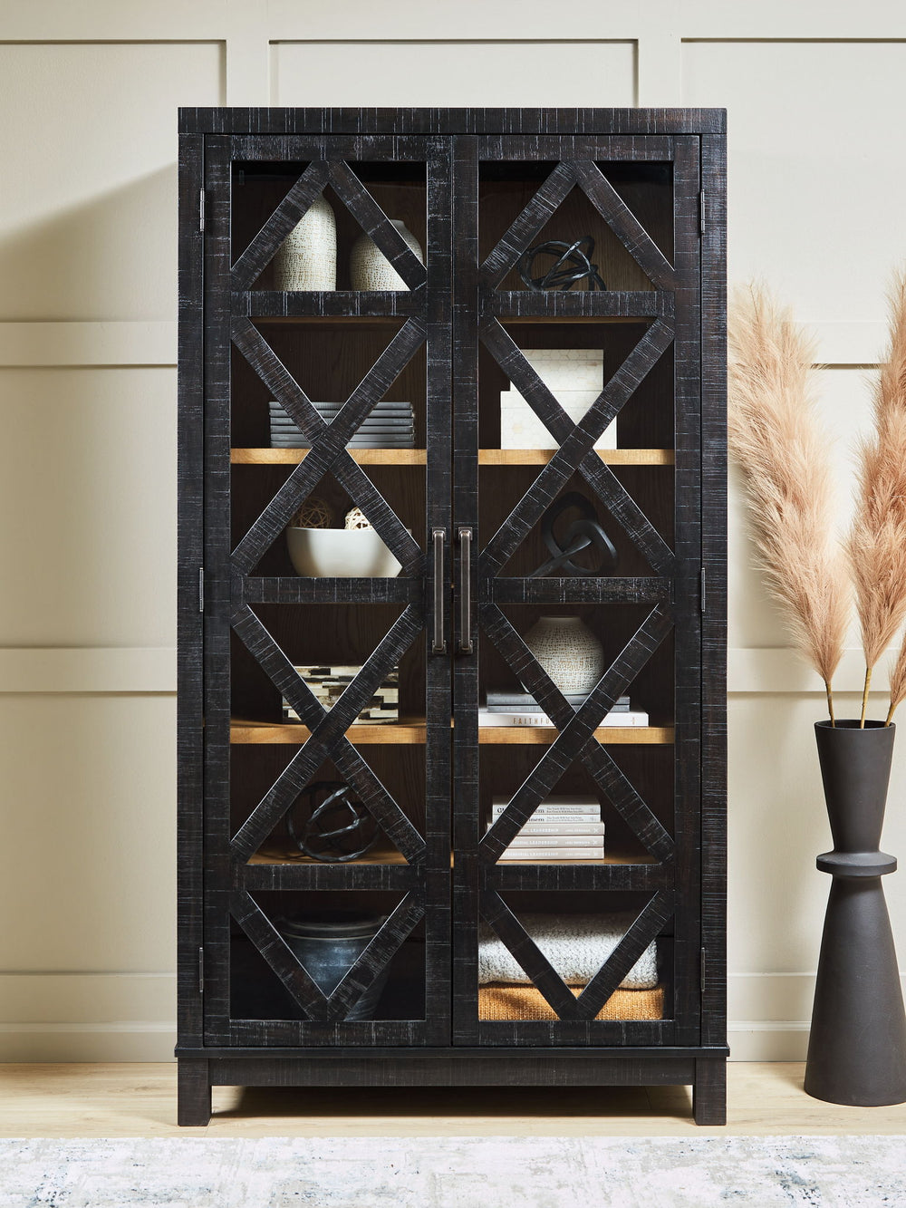 Christop - Gabinete decorativo - Negro / Marrón