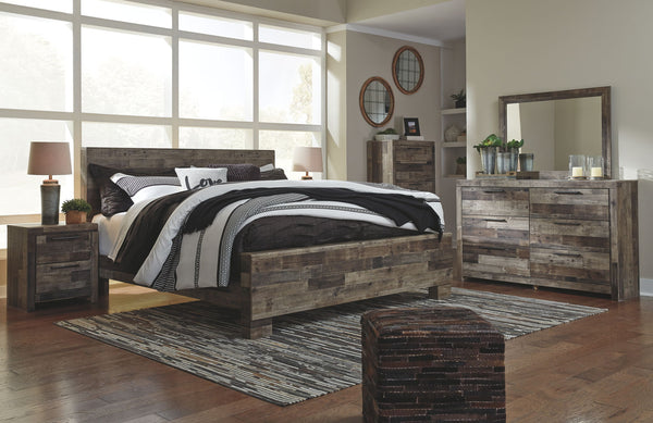 Derekson - Panel Bedroom Set #3pc.bed,dresser,mirror|5pc.bed,dresser,mirror,2nightstands #king #none