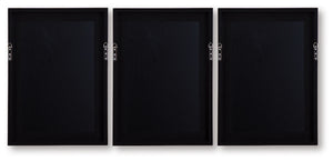 Jossletts - Set de Arte Mural (Juego de 3) - Naranja / Negro / Marfil