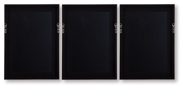 Jossletts - Set de Arte Mural (Juego de 3) - Naranja / Negro / Marfil